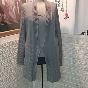 PLUS Size Studio Works Woman Gray Cardigan 1X